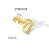 Wholesale Hiphop Style Stainless Steel Ring With Starfish Irregular Knot Design Pvd Furnace Real Gold Electroplated