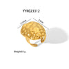 Wholesale Hiphop Style Stainless Steel Ring With Starfish Irregular Knot Design Pvd Furnace Real Gold Electroplated