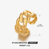 Wholesale Hiphop Style Stainless Steel Women's Ring With Geometric Design And Electroplating