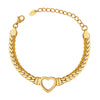 Wholesale Hiphop Style 316L Stainless Steel Goldplated Geometric Hollow Love Bracelet For Women