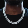 Wholesale Hiphop Style Zirconinlaid Copper Cuban Chain Diamondshaped Necklace Jewelry