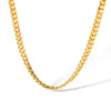 Wholesale Hiphop Titanium Steel Cuban Chain Necklace With Geometric Design And Vacuum Real Gold Electroplating In Pvd Furnace