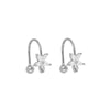 Wholesale Hipster Light Luxury Elegant Women's Earrings With Zircon Inlay Geometric Flower And Star Shape