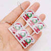 Wholesale Holiday Jewelry Acrylic Handmade Earrings With Snowman Elk Animal Zodiac Cartoon Geometric Patterns