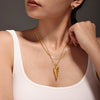 Wholesale Hollow Conch Pendant Double Layer Stacked Necklace In Stainless Steel With Geometric Pattern And Electroplating Treatment For Women