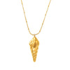Wholesale Hollow Conch Pendant Double Layer Stacked Necklace In Stainless Steel With Geometric Pattern And Electroplating Treatment For Women