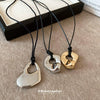 Wholesale Hollow Double Heart Pendant Necklace Alloy Clavicle Chain With Electroplating For Women Sweet Cool Style