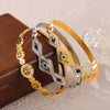 Wholesale Hollow Jewelry Devil's Eye Tree Of Life Diamond Design Sense 316L Stainless Steel Goldplated Bracelet