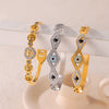Wholesale Hollow Jewelry Devil's Eye Tree Of Life Diamond Design Sense 316L Stainless Steel Goldplated Bracelet