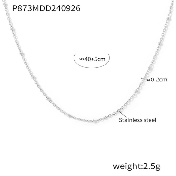 Wholesale Hollow Love Folded Clavicle Chain Jewelry In Stainless Steel With Pvd Plated 18K Gold And Geometric Styling