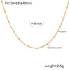 Wholesale Hollow Love Folded Clavicle Chain Jewelry In Stainless Steel With Pvd Plated 18K Gold And Geometric Styling