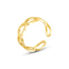 Wholesale Hollow Open Geometric Titanium Steel Ring And Bracelet For Couples With Electroplating