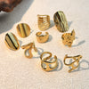 Wholesale Hollow Stainless Steel Ring With Heart Shape Minimalist Style Electroplating Processing For Women