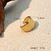 Wholesale Hollow Stainless Steel Ring With Heart Shape Minimalist Style Electroplating Processing For Women