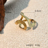 Wholesale Hollow Stainless Steel Ring With Heart Shape Minimalist Style Electroplating Processing For Women