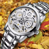 Wholesale Hollow Tourbillon Quartz Men's Watch Casual Style Alloy Case And Strap Round Dial