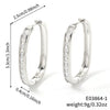 Wholesale Hoop Earrings Copper Inlaid Zircon Geometric Style Electroplated For Women