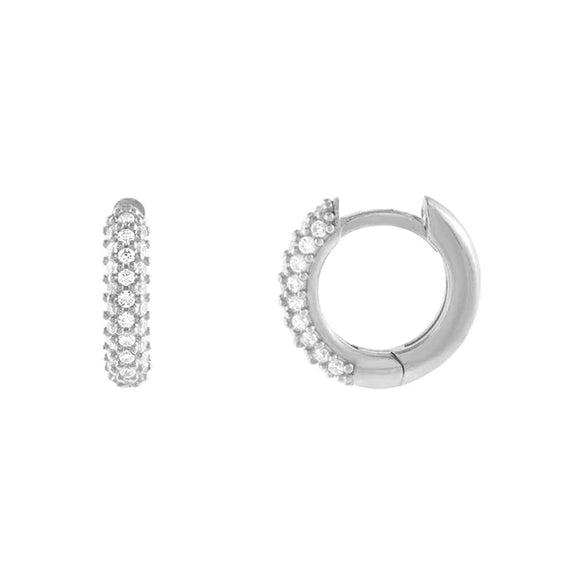 Wholesale Hoop Earrings For Women Copper Plated With Real Gold Retro Geometric Zircon Style