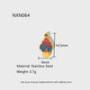 Wholesale Ice Cream Cone Candy Stainless Steel Electroplated Pendant Jewelry Accessories For Women