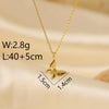 Wholesale IG Style Classic Style Butterfly Copper 18K Gold Plated Pendant Necklace