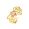 Wholesale IG Style Ethnic Style Commute Animal Water Droplets Copper Inlay 18K Gold Plated Zircon Open Rings