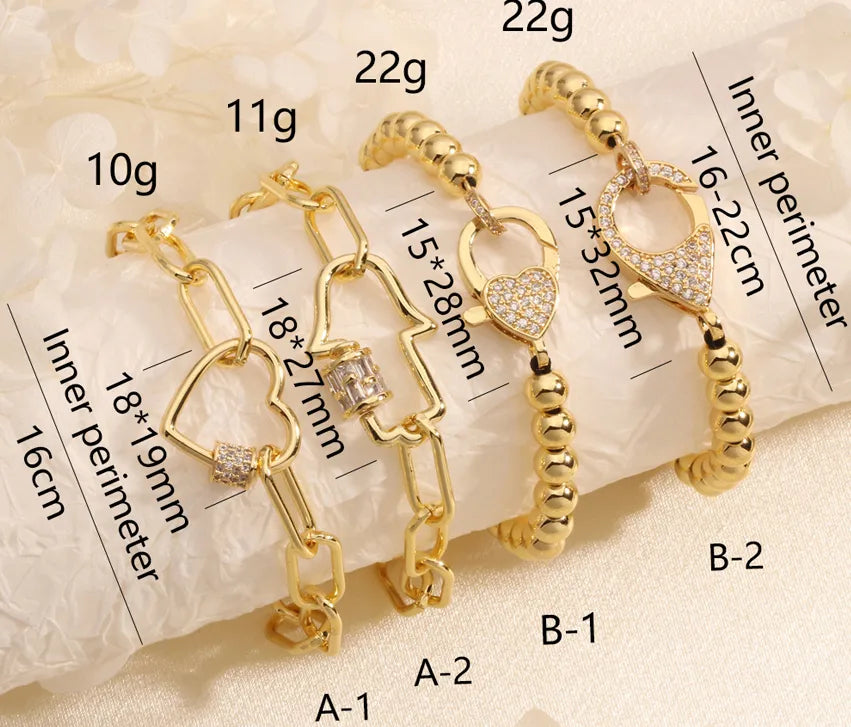 Wholesale IG Style Fairy Style Elegant Palm Heart Shape Copper Inlay Zircon Bracelets Drawstring Bracelets