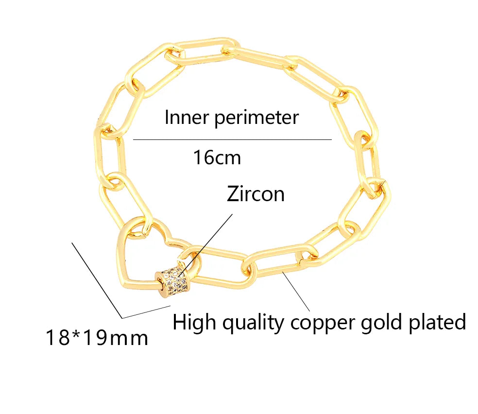 Wholesale IG Style Fairy Style Elegant Palm Heart Shape Copper Inlay Zircon Bracelets Drawstring Bracelets