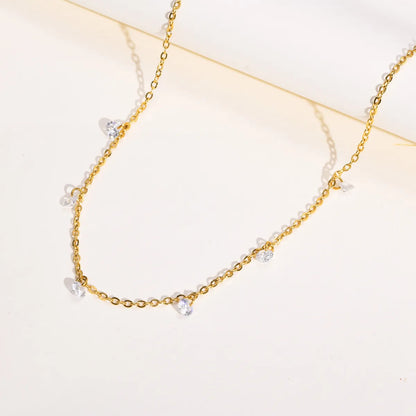 Wholesale Ig Style French Style Geometric Stainless Steel Plating 18k Gold Plated Necklace