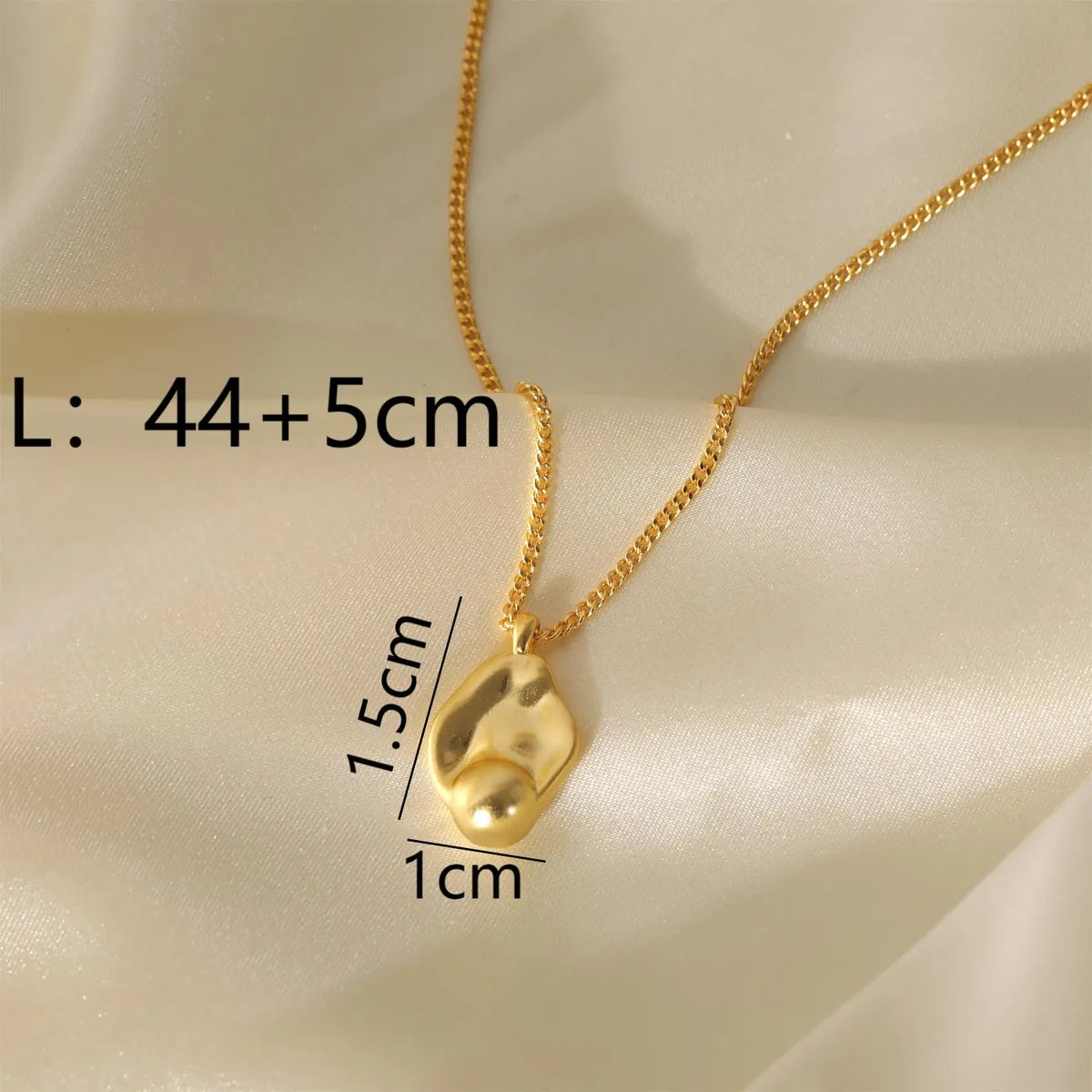 Wholesale IG Style Modern Style Classic Style Solid Color Copper 14K Gold Plated Pendant Necklace