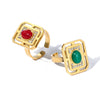 Wholesale Jewelry IG Style Modern Style Square Oval 304 Stainless Steel Natural Stone 18K Gold Plated Plating Inlay Open Rings