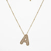 Copper Gold Plated Silver Plated IG Style Simple Style Plating Inlay Letter Zircon Pendant Necklace