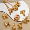 304 Stainless Steel Copper Gold Plated IG Style Simple Style Polishing Plating Letter Charms