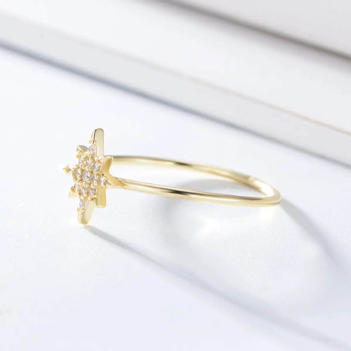 Wholesale Ig Style Star Sterling Silver Inlay Zircon Rings