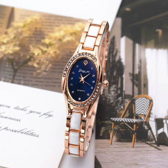 Wholesale Imitation Ceramic Oval Women's Leisure Quartz Watch