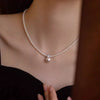 Wholesale Imitation Pearl And Alloy Necklace Retro Style Electroplating Beaded Chain For Women