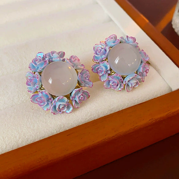 Wholesale Imitation Pearl Drop Shape Earrings French Retro Style Set With Pearls For Women