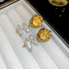 Wholesale Imitation Pearl Drop Shape Earrings French Retro Style Set With Pearls For Women