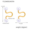 Wholesale Imitation Pearl Ear Clip Cold Niche Style Titanium Steel 18K Gold Plated Geometric Design