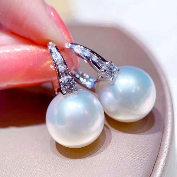 Wholesale Imitation Pearl Earrings Copper Geometric Electroplating Elegant Style For Women