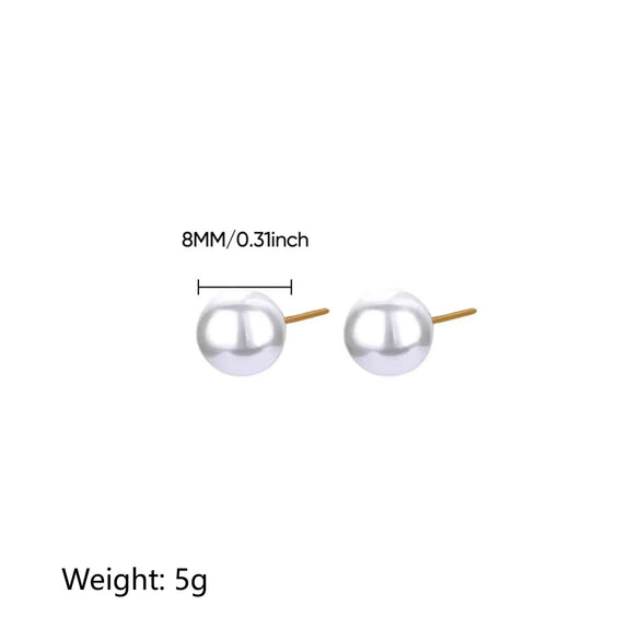 Wholesale Imitation Pearl Earrings With Geometric Pattern And Electroplating Light Luxury Style