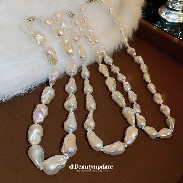 Wholesale Imitation Pearl Geometric Handmade Women's Clavicle Chain Necklace
