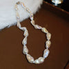 Wholesale Imitation Pearl Geometric Handmade Women's Clavicle Chain Necklace