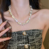 Wholesale Imitation Pearl Geometric Handmade Women's Clavicle Chain Necklace