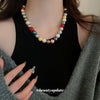 Wholesale Imitation Pearl Geometric Necklace With Pearl Inlaid Design For Women