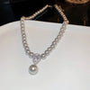 Wholesale Imitation Pearl Geometric Water Drop Pendant Handmade Necklace For Women Elegant Light Luxury Jewelry