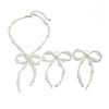 Wholesale Imitation Pearl Handmade Bow Necklace For Women