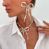 Wholesale Imitation Pearl Handmade Bow Necklace For Women