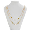Wholesale Imitation Pearl Long Necklace Retro Style Geometric Star Cross Chain Electroplated