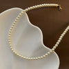 Wholesale Imitation Pearl Necklace Geometric Style Real Gold Plated Women's