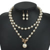 Wholesale Imitation Pearl Necklace Retro Geometric Style Pearlescent Treatment Snake Bone Chain